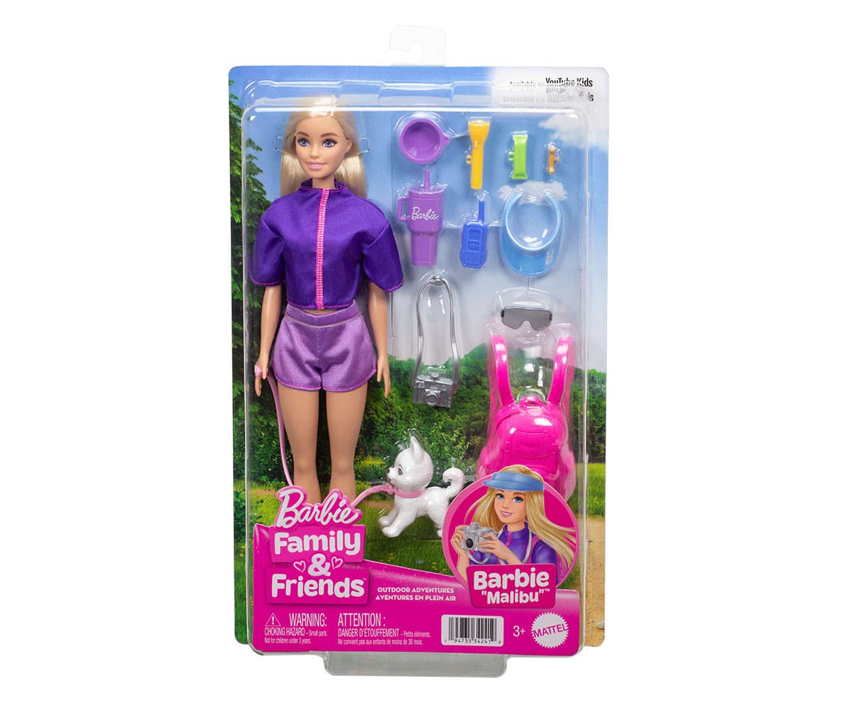 Кукла Barbie - Малибу с аксесоари, приключения сред природата