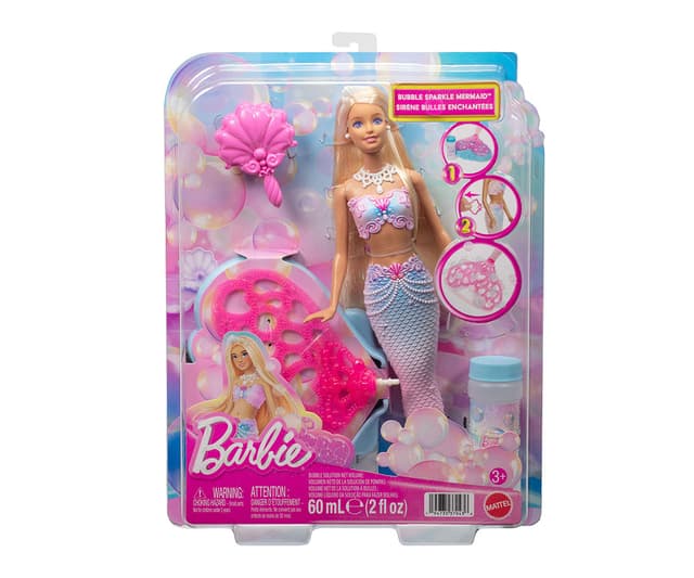 Кукла Barbie - Русалка с опашка за сапунени мехурчета