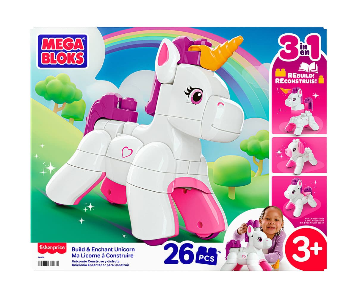 Mega Bloks - Вълшебен еднорог 3 в 1