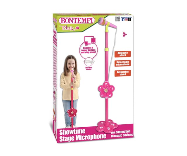Bontempi - Сценичен микрофон розов