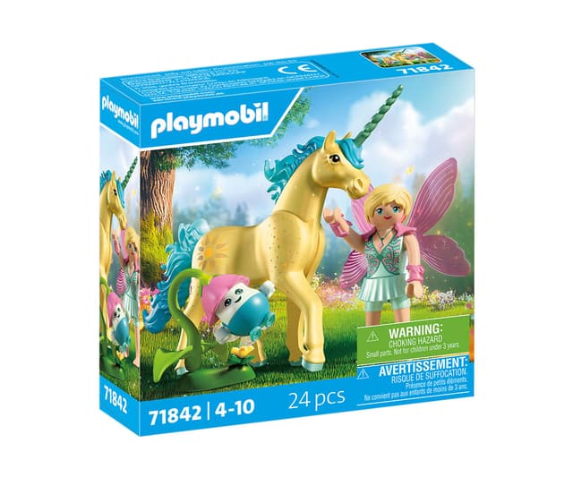Playmobil - Еднорог: Слънчев цвят с фея