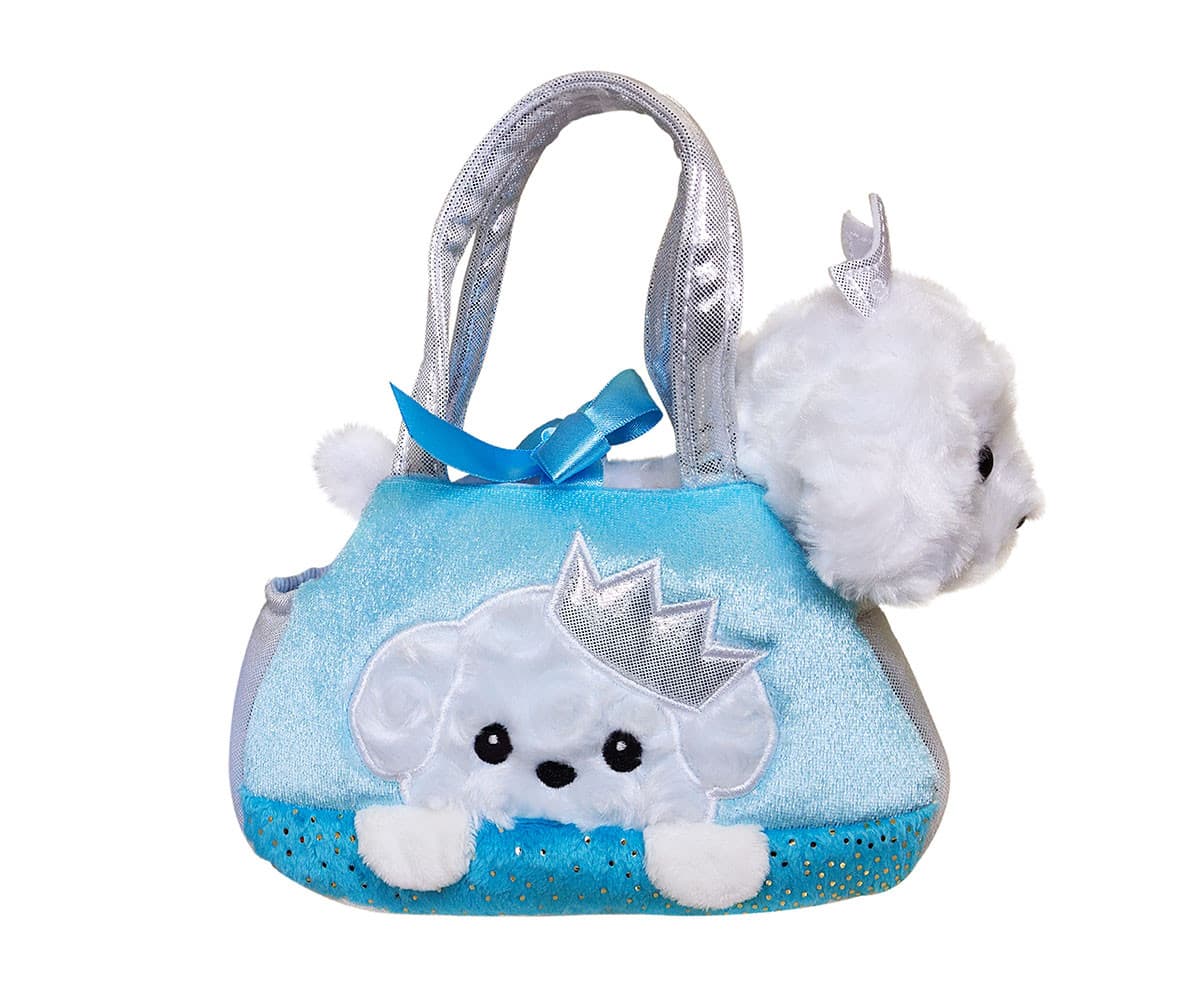 Aurora Plush Toy - Poodle Puppy in a Bag, 20 cm