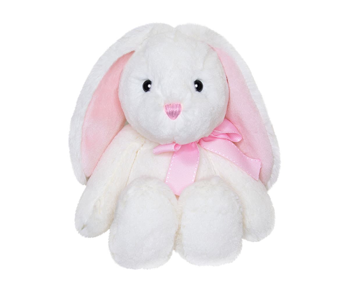 Aurora Plush Toy - Cream Bunny with Ribbon, 20 cm