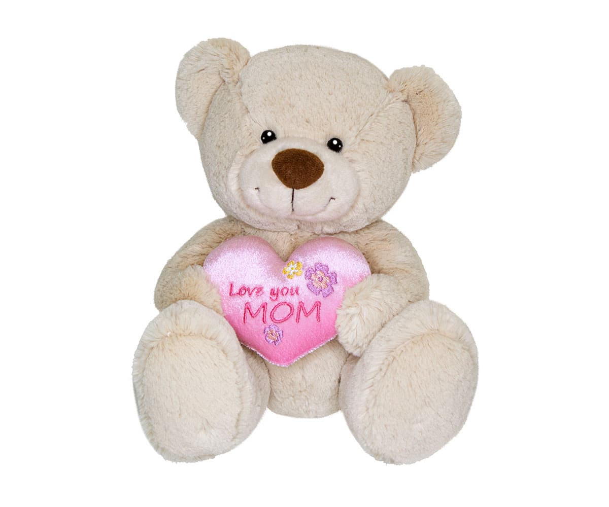 Aurora Plush Toy - Bear with Heart, 23 cm