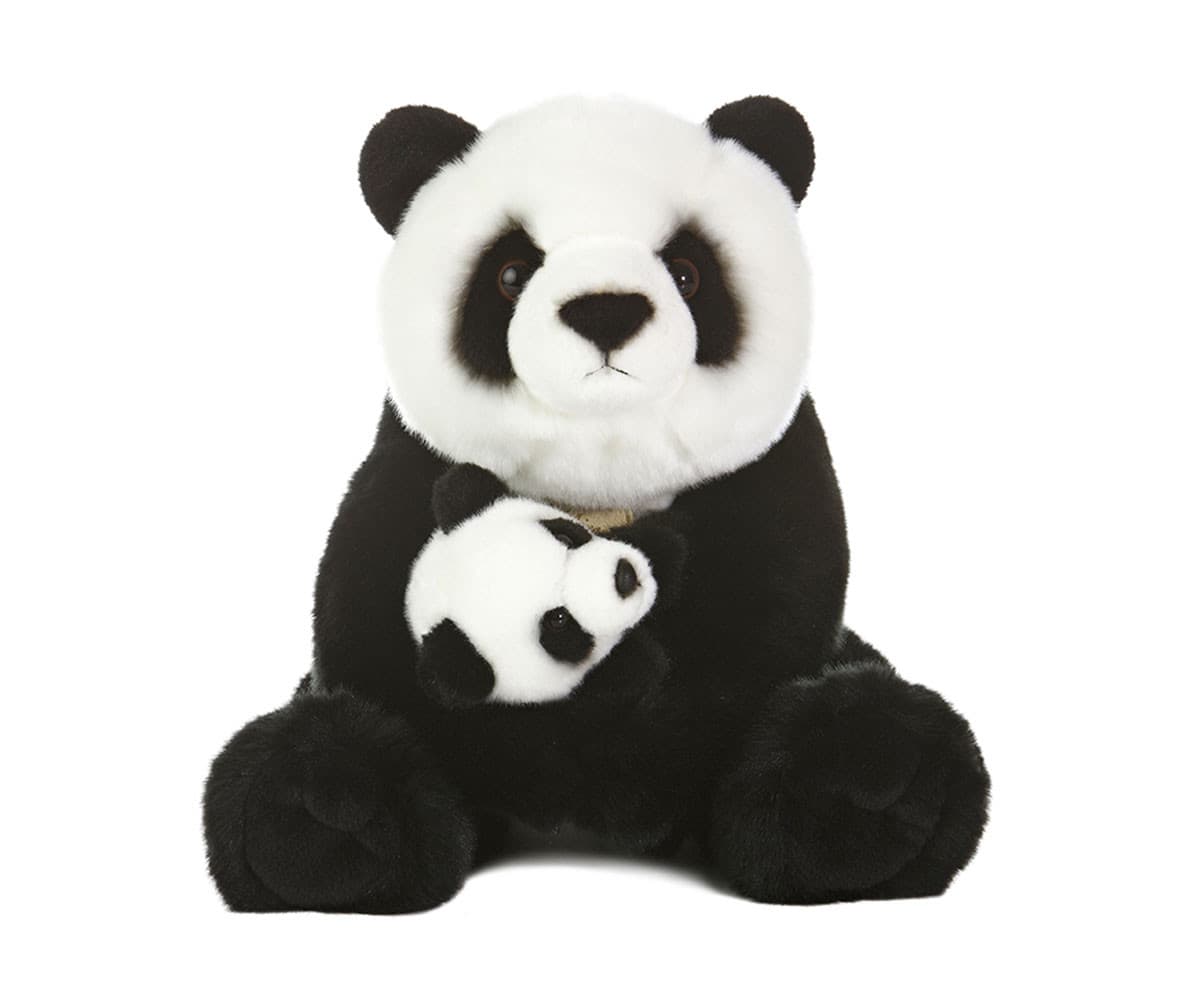 Aurora Plush Toy - Mama and Baby Panda, 30 cm