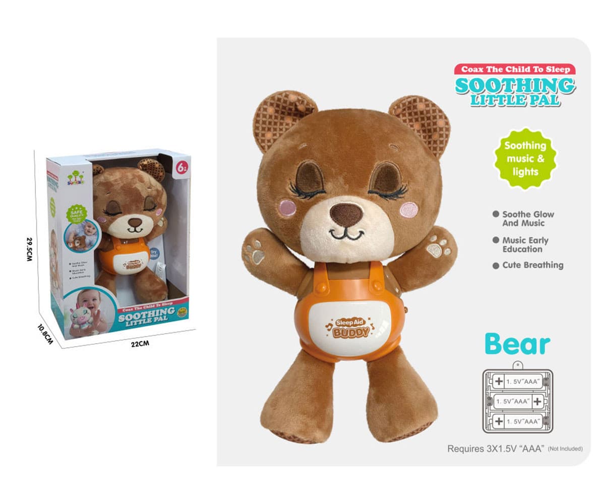 Plush Sleep Bear with Sound and Lights