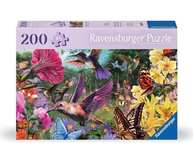 Пъзел Ravensburger 200 ел. XL - Колибри и пеперуди