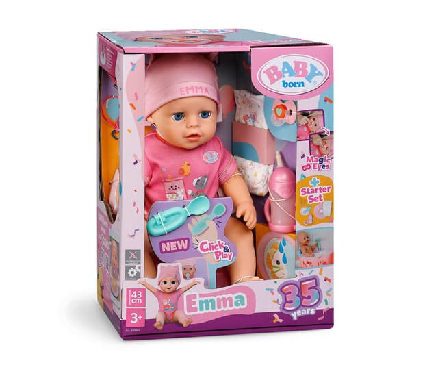 Baby Born - Натисни и играй: Кукла Ема, 43 см