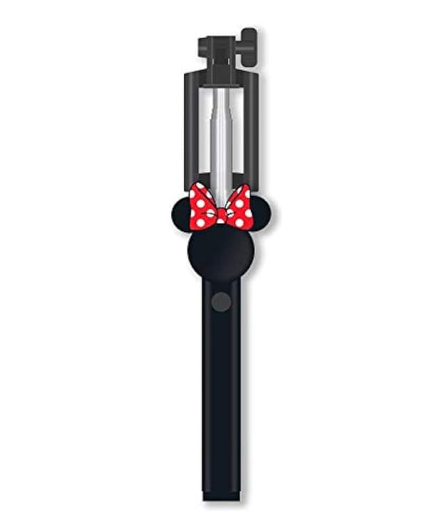 Портативен разтегаем безжичен селфи стик за мобилни телефони - Disney Minnie Bluetooth Folding Selfie Stick (черен)
