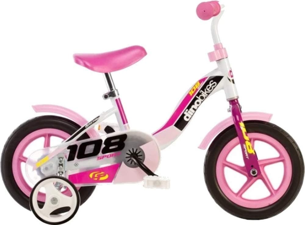 Dino Bikes Children's Bicycle 108 SPORT 10" white/pink