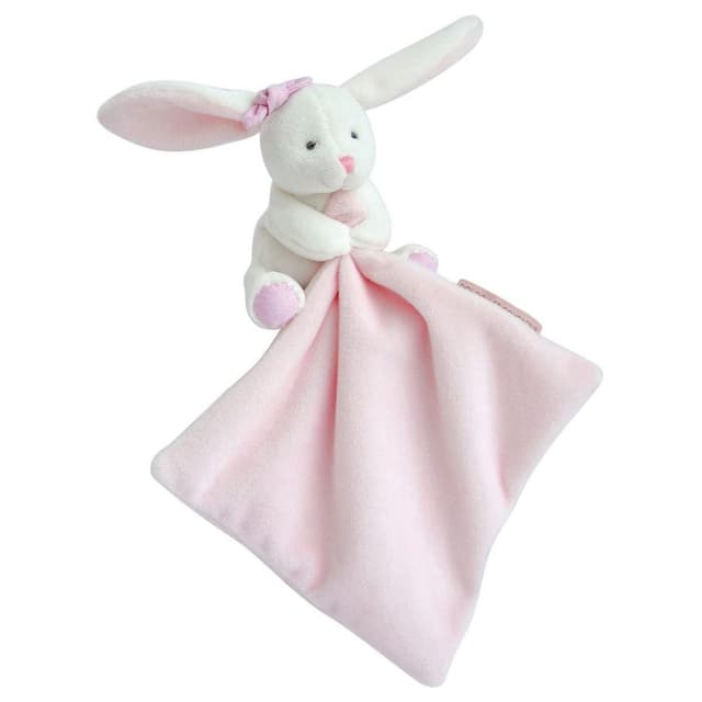 Плюшена играчка за гушкане Doudou заек с кърпичка 10 см, DC3337