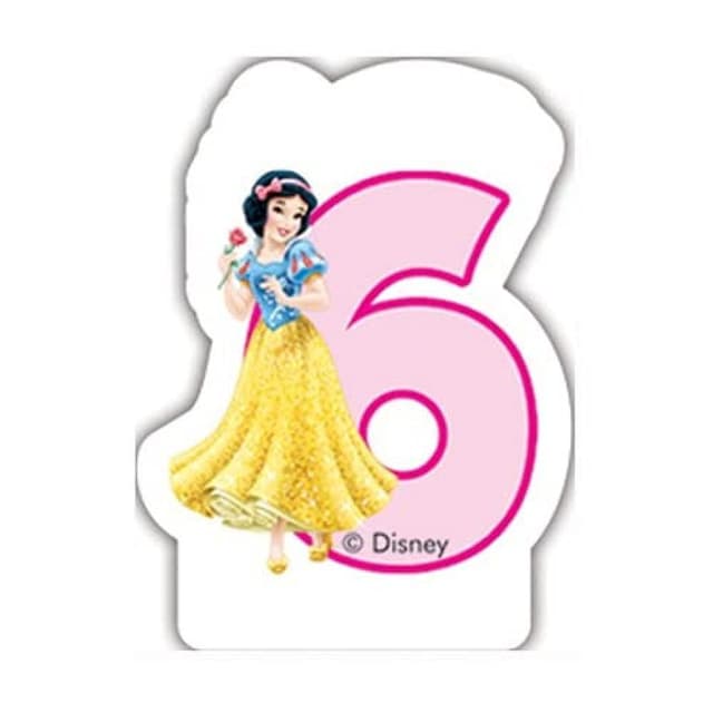 Свещ за рожден ден Procos номер 6 Disney Princess 82899