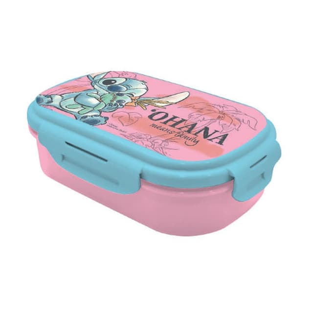 Детска кутия за храна Kids Licensing Stitch Ohana с отделения и прибори