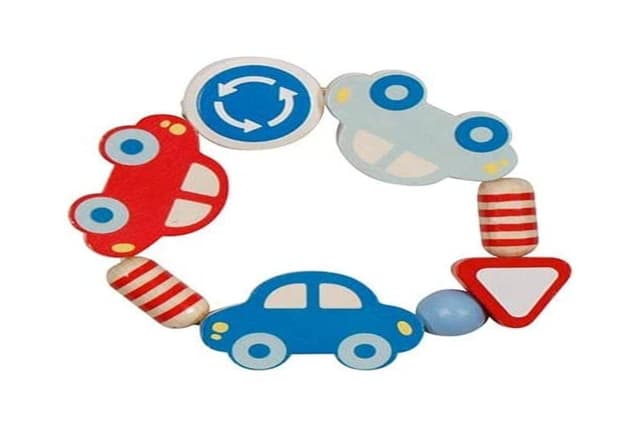 Goki Baby Elastic Rattle, Cars