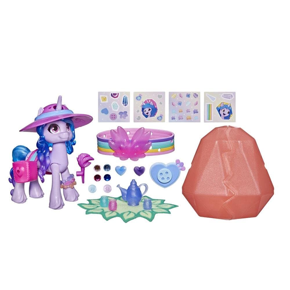 Hasbro My Little Pony Izzy Moonbow Crystal Adventure Figure, with 20 Accessories