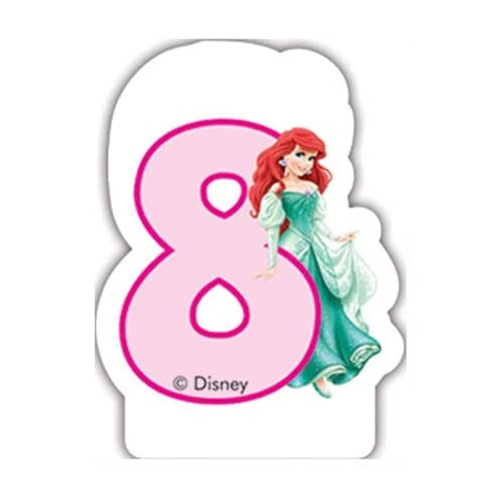Свещ за рожден ден Procos номер 8 Disney Princess 82901