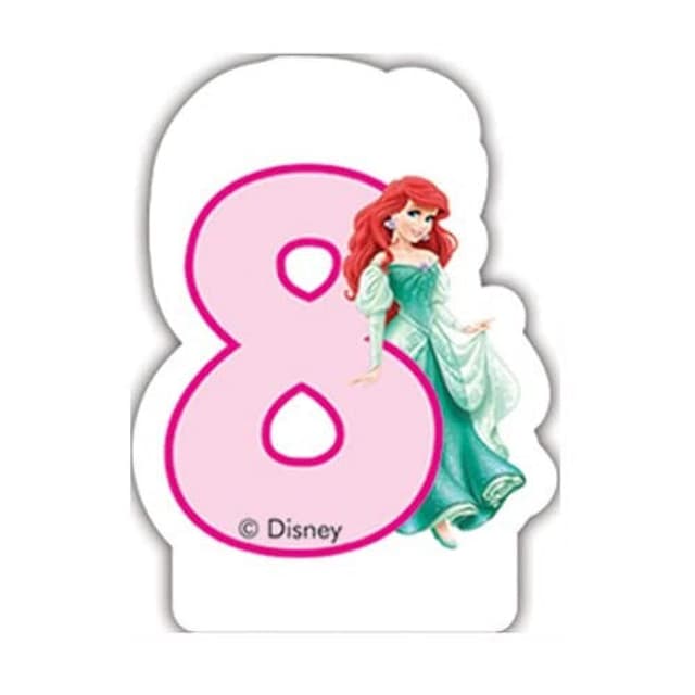 Свещ за рожден ден Procos номер 8 Disney Princess 82901