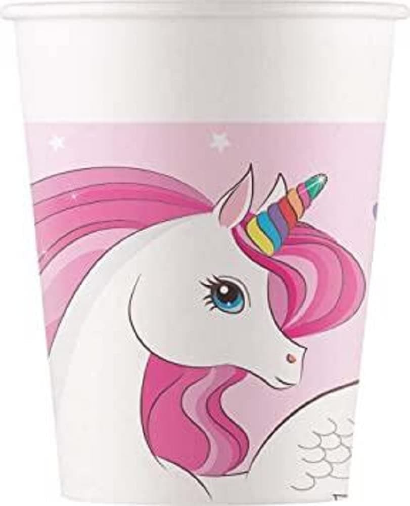 Пластмасови чаши за рожден ден Procos UNICORN RAINBOW 8 бр. 200мл.