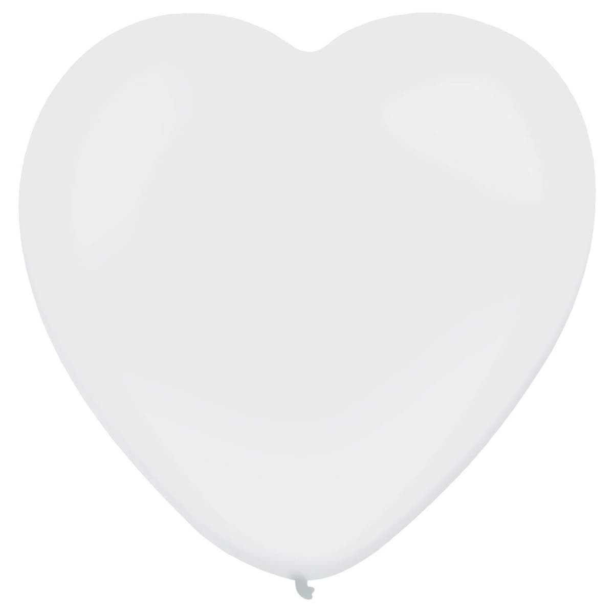 Amscan Heart-Shaped Balloon White 30x12 9905694