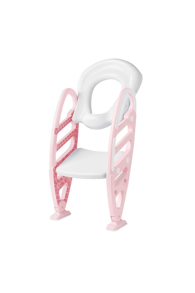 DOLU Toilet Seat with Steps, Pink 7250