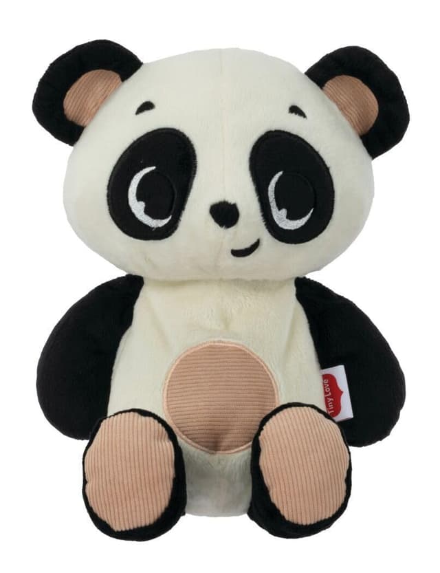 TINY LOVE Плюшена Панда за гушкане с бял шум и мека светлина Black&White Decor, 0м+