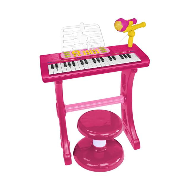 Bontempi - Електронен розов синтезатор с 37 клавиша, крачета и столче