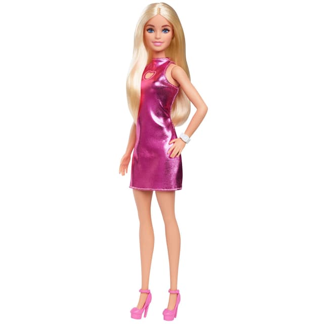Кукла Barbie - Моден дизайн: Блондинка с розова рокля