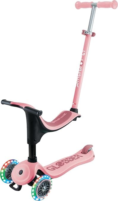 Scooter with Seat 4 in 1 GLOBBER GO UP SPORTY LIGHT - Pastel Pink