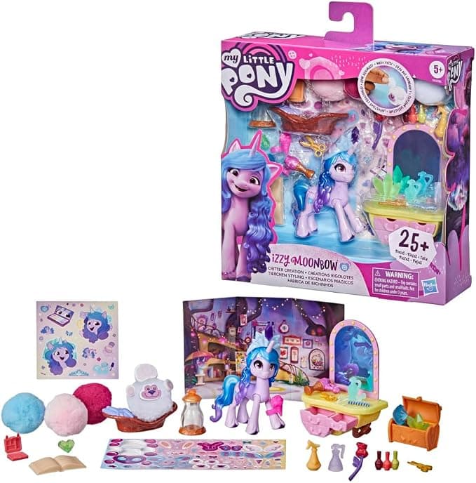 Hasbro My Little Pony: A New Generation Critter Creation Izzy Moonbow Play Set, Figure and 25+ Accessories
