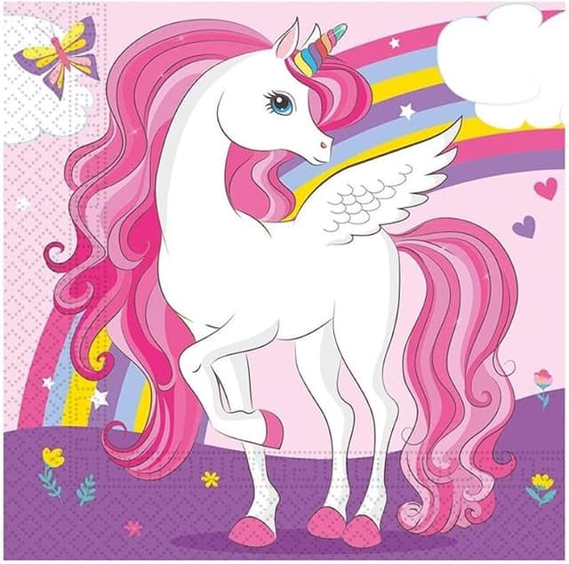 Салфетки Procos UNICORN RAINBOW COLORS 20 бр. 33х33см