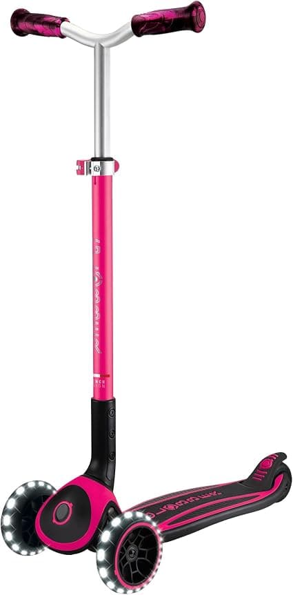 Сгъваема тротинетка за деца над 4 години GLOBBER ACE LIGHTS, розова