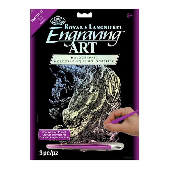 Royal Holographic Base Engraving Set, Unicorn