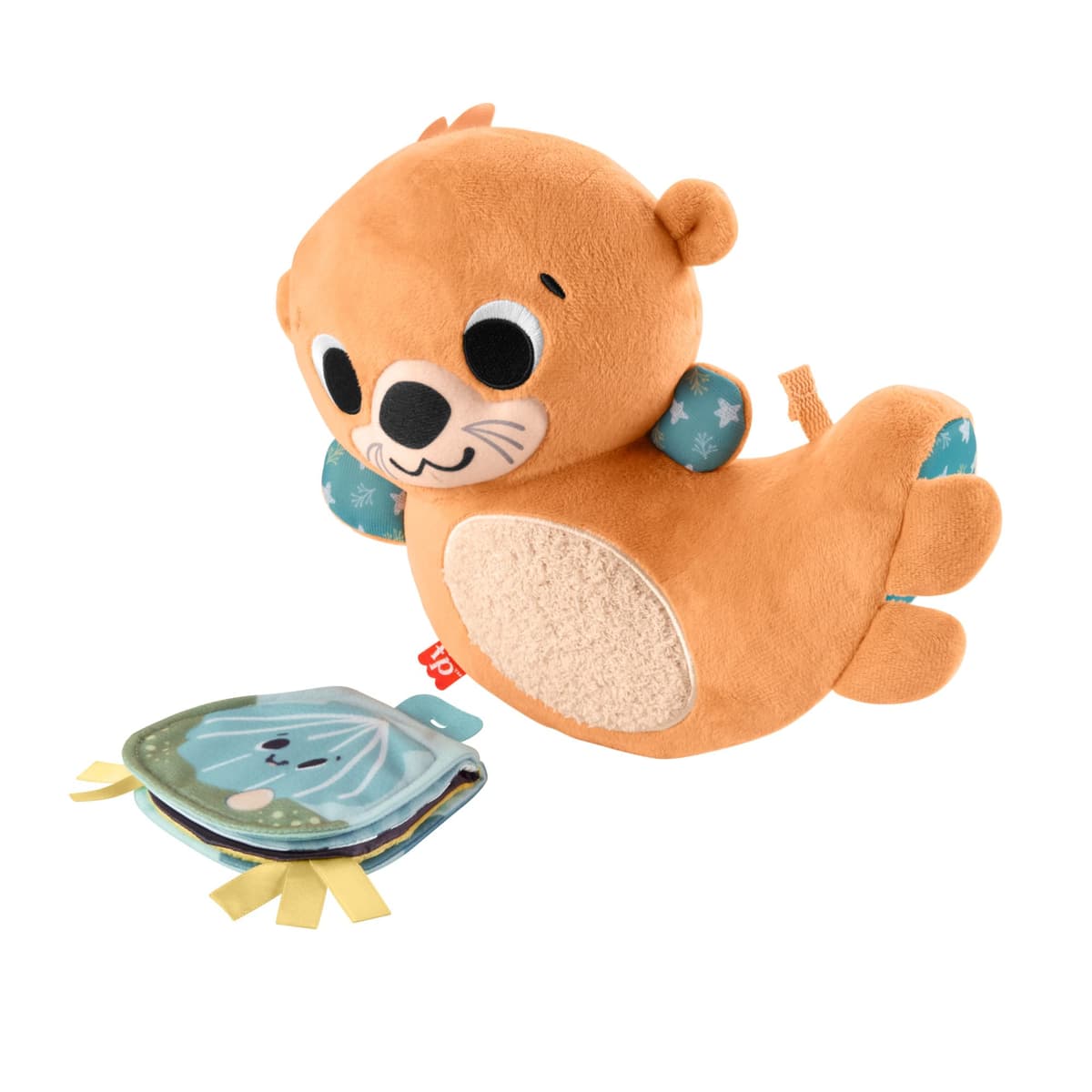 Плюшена сензорна играчка видра за игра по корем 2 в 1 Fisher Price