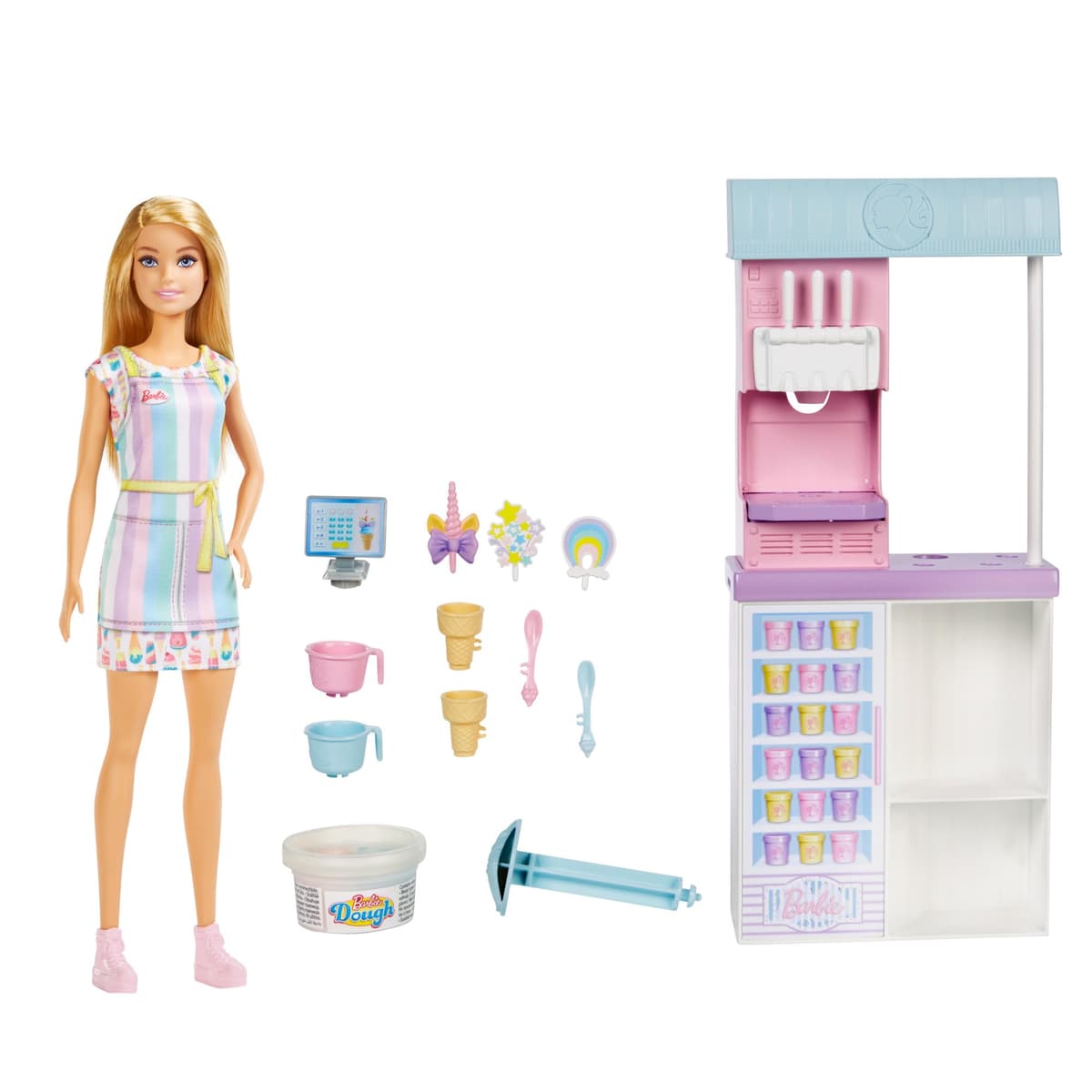 Кукла Barbie - Комплект магазин за сладолед
