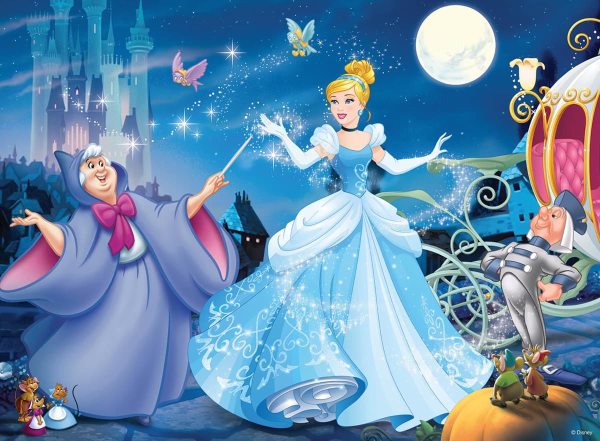 Ravensburger Glitter Puzzle 100 pcs XXL - Charming Cinderella