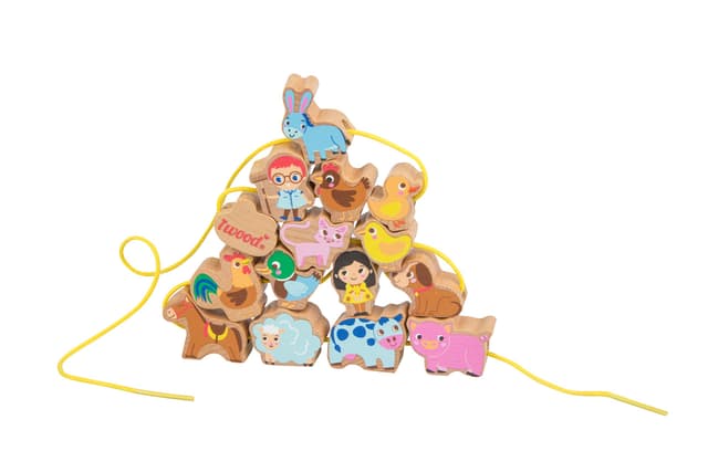 Wooden Beads: Farm, 15 pcs