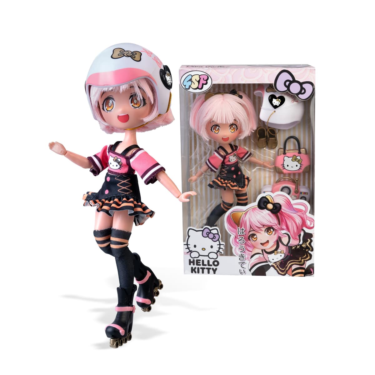 Hello Kitty - Manga Style Set: Golden Diva Doll with Roller Skates