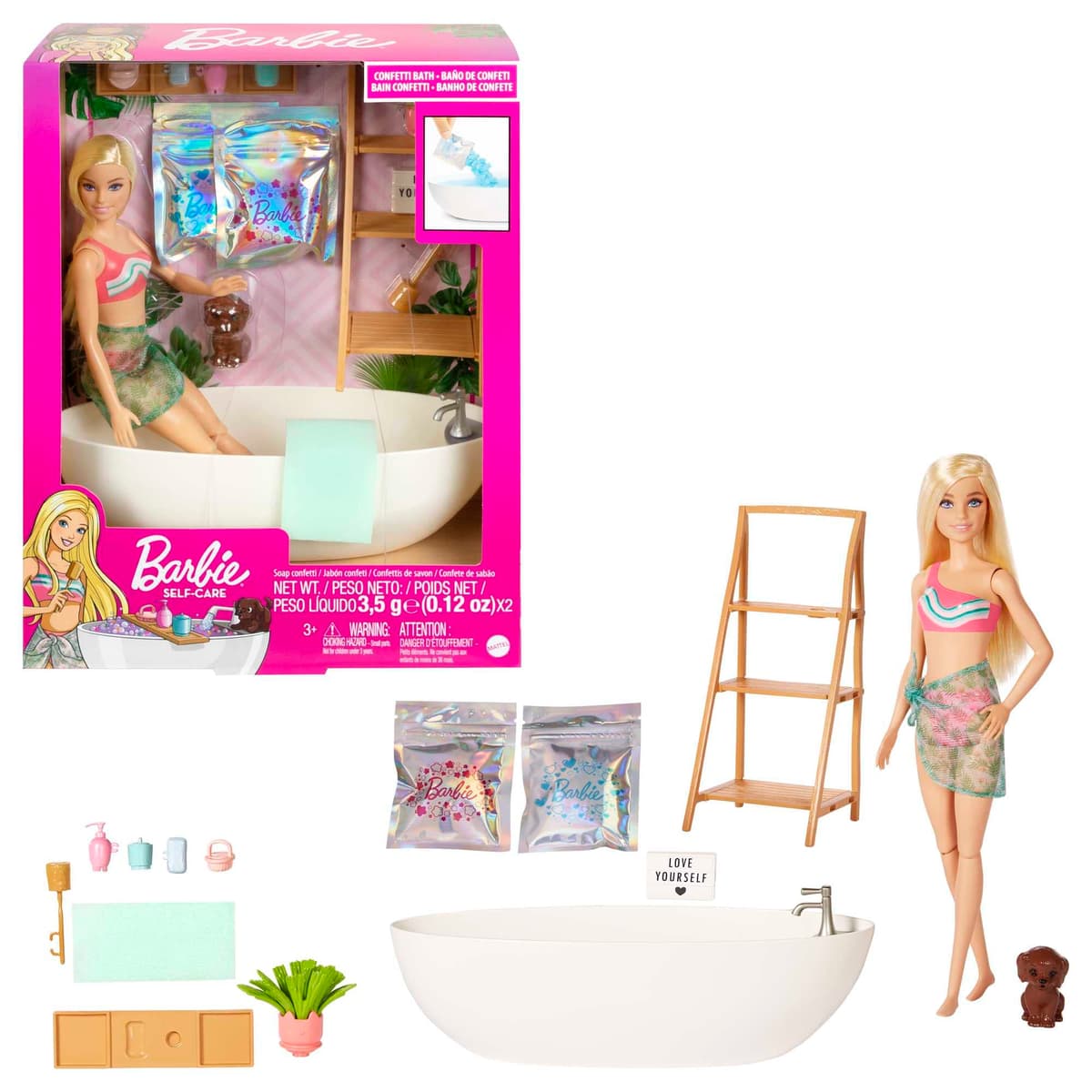 Кукла Barbie - Игрален комплект вана с конфети