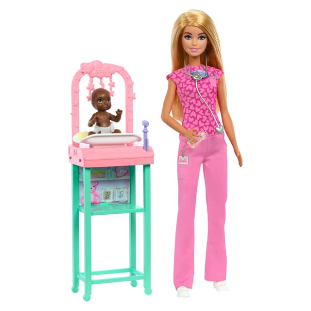 Кукла Barbie - С професия педиатър, блондинка