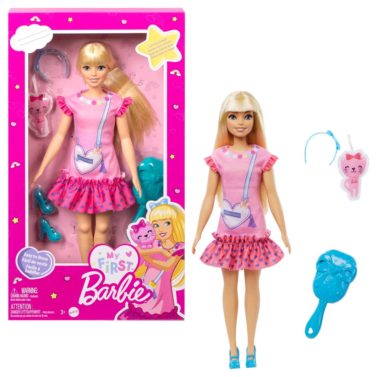 Barbie Doll - My First Barbie, Blonde Doll with Kitten