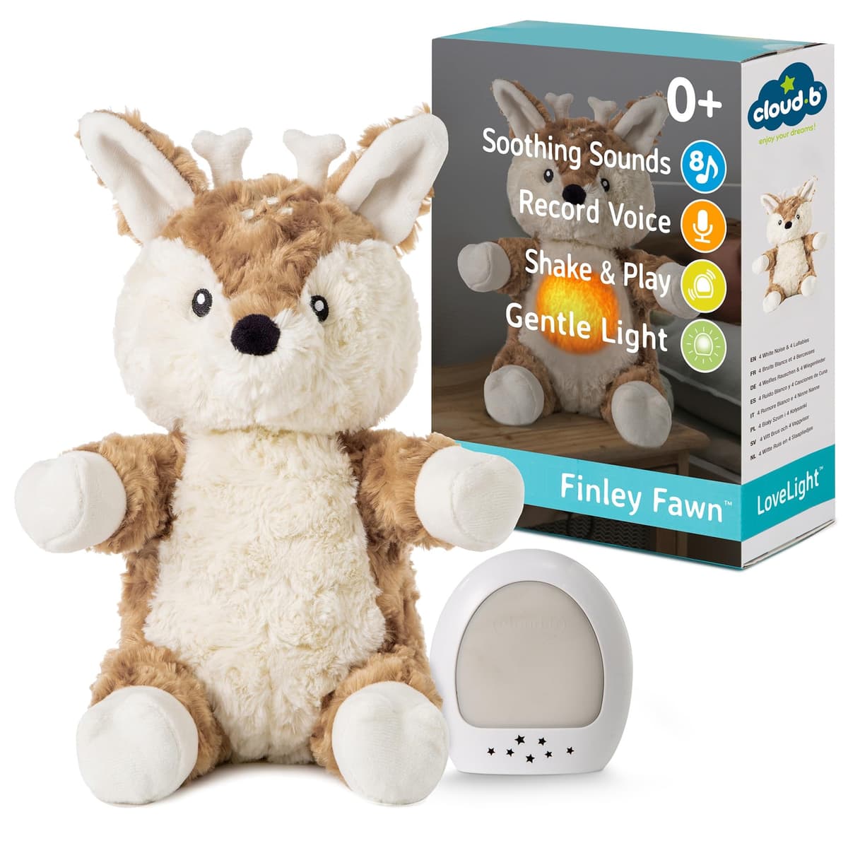 Cloud B Love Light Finley the Fawn Musical Plush Toy
