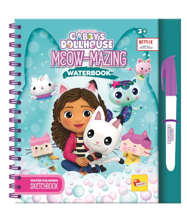 Скечбук Lisciani Gabby’s Dollhouse Meow-Mazing Waterbook In Display