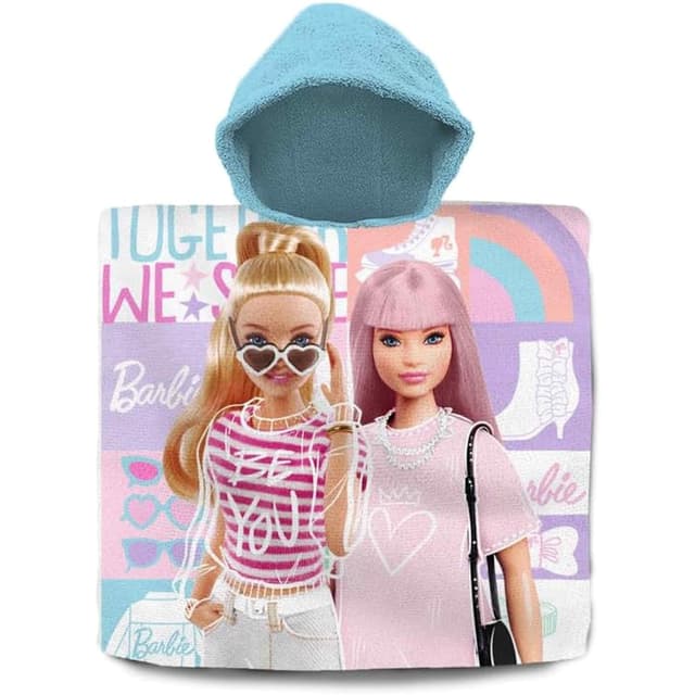 Детско пончо за плаж и баня Kids Licensing Barbie 60x120 см.