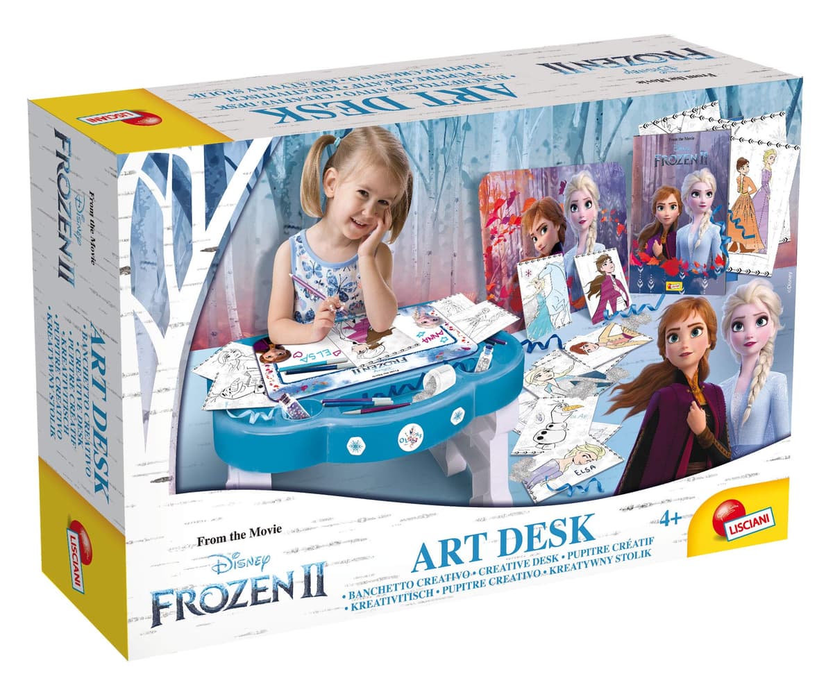 Детска маса за рисуване Lisciani FROZEN 2, с книжки, стикери и флумастери