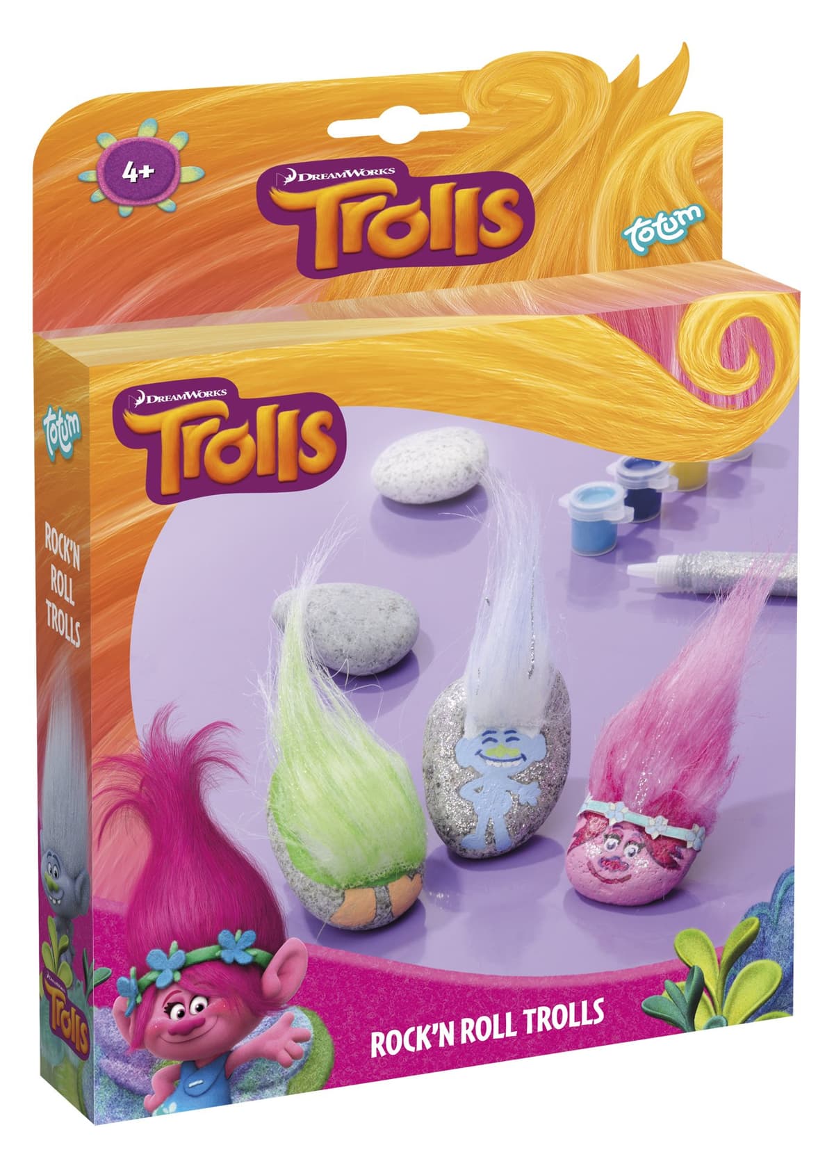 Craft Kit, Totum, Trolls, Decorate Your Own Pebbles with Trolls