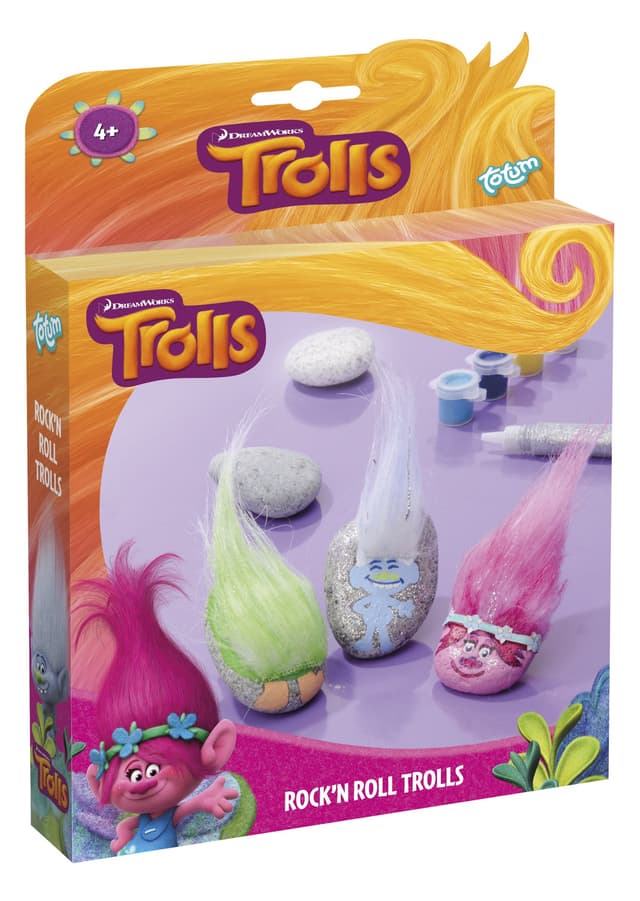 Craft Kit, Totum, Trolls, Decorate Your Own Pebbles with Trolls