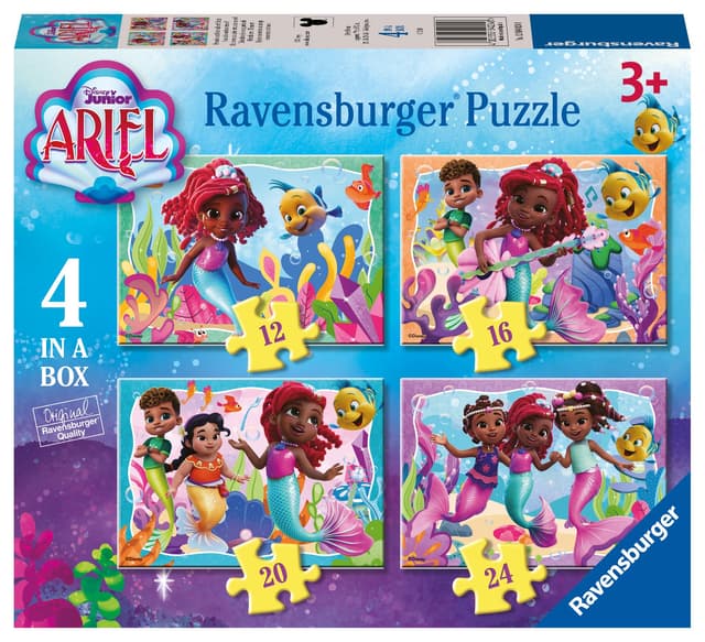 Пъзел Ravensburger 4-в-1: 12/16/20/24 ел. - Ариел