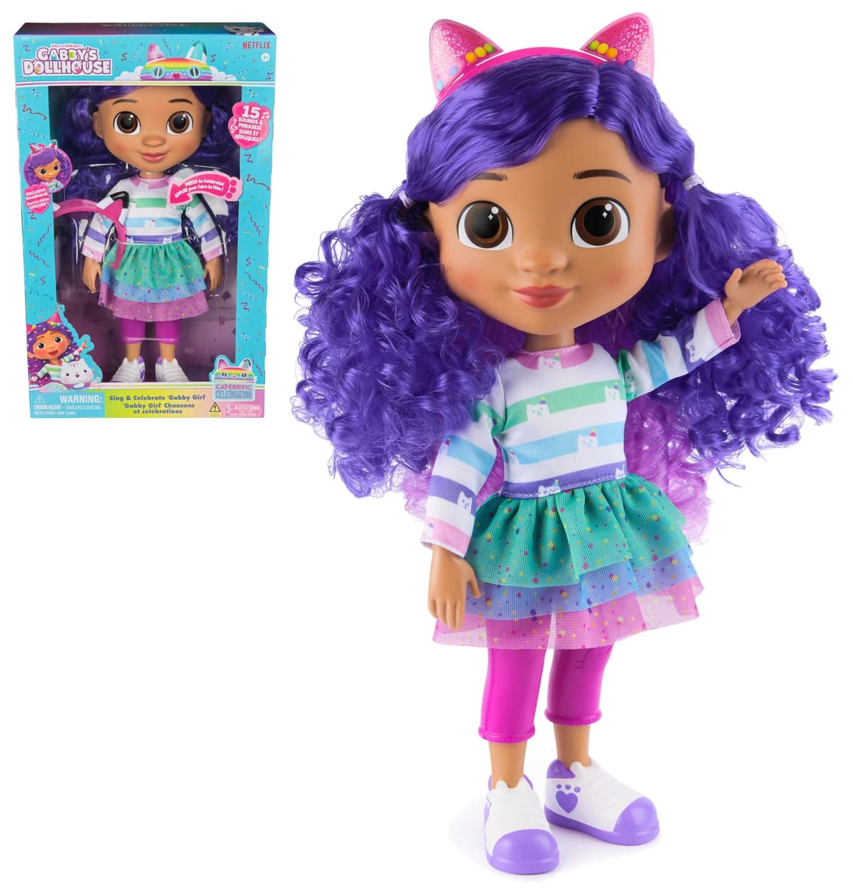 Gabby's Dollhouse - Gabby Doll with Sounds, 33 cm