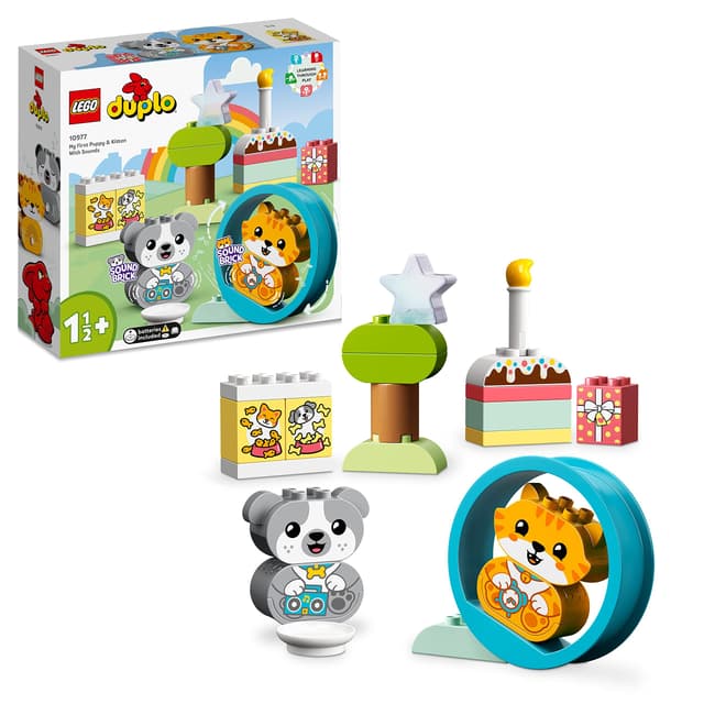 LEGO® DUPLO® My First 10977 - Моите първи кученце и котенце – със звук