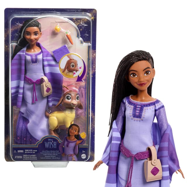 Кукла Disney Princess - Wish: Kомплект за пътуване и Аша